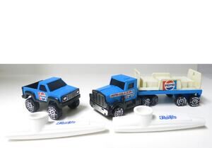 Vintage Pepsi Trucks Buddy L and Kazoos1980s Toys Monster Semi Soda Collectible